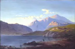 "Evening" towards Glencoe, looking from west end of Loch by Arthur Gilbert, oil on canvas, sold Nov 2012
