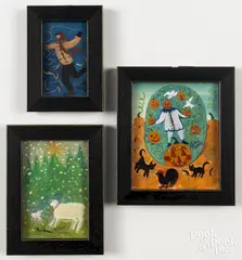 works by Barbara Strawser, oil on paper, offered Dec 2017