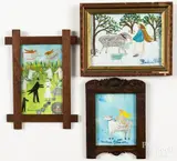 works by Barbara Strawser, oil on paper, offered Dec 2017