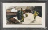 still life by Philip Jamison Jr., watercolor and gouache, offered Dec 2017