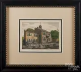 of a Philadelphia Mansion by Barclay Rubincam, mixed media, offered Dec 2017