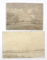 landscapes by Charles Robinson Sykes, oil on panel, offered Dec 2017