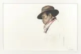of a black man by Charles Colombo, watercolor, offered Dec 2017