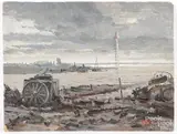 harbor scene by Igor Ershov, oil on board, offered Dec 2017