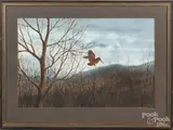landscape with woodcock by William P Tyner, watercolor, offered Dec 2017