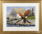 coastal scene by William B Hoyt, watercolor, offered Dec 2017
