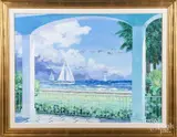 coastal scene by Ronni Pastorini, oil on canvas, offered Dec 2017