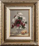 floral still life by Andre Gisson, oil on canvas, offered Dec 2017
