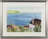 coastal scene by David Coolidge, watercolor, offered Dec 2017