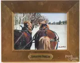 of a team of horses by Annette Parlin, oil on board, offered Dec 2017