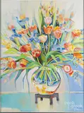 floral still life by Marguerite Keese Ferrari, oil on canvas, offered Dec 2017