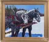 titled Attentively Waiting by Annette Parlin, oil on board, offered Dec 2017
