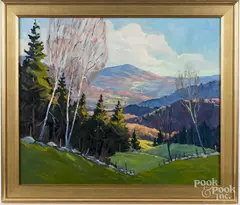 titled Upper Pasture by Eric Tobin, oil on canvas, offered Dec 2017