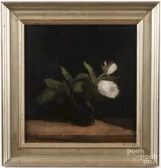 Two French Lace Roses by Patrick Connors, oil on panel, offered Oct 2017