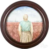 circular portraits by Irena Kononova, oil on panel, offered Oct 2017
