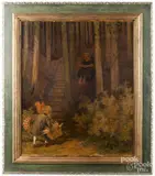 wooded landscape with figures by Karl Purrmann, oil on canvas, offered Oct 2017