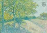 Paysage de campagne by Achille Laugé, Pastel, sold Mar 2023