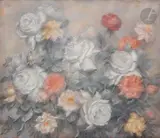 Jeté de fleurs by Toshio Bando, vers 1930, Pastel, sold Mar 2023