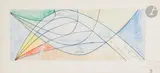 Étude pour une fresque by Léopold Survage, 1950, Aquarelle et mine de plomb, sold Mar 2023