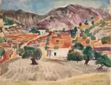 Paysage d'Ibiza by Willy Eisenschitz, vers 1960, Aquarelle, sold Mar 2023