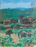 Le Val, village de montagne by Francis Smith, Gouache, sold Mar 2023
