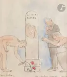 Au cimetière, monsieur... by Francis Picabia, 1931, Aquarelle et crayon noir, sold Mar 2023