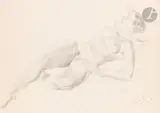 Nu by Cecil de Blaquiere Howard, Crayon noir et estompe, sold Mar 2023