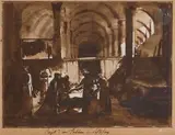Projet d’un tableau de Pestiférés by François Marius Granet, Lavis d’encre brune et crayon noir, sold Mar 2023