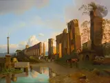 L’Aqueduc de Claude dans la campagne romaine by Joseph August Knip, Toile, sold Mar 2023