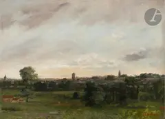 Vue de Saintes, prise de Lormont by Gustave Courbet, Toile, sold Mar 2023