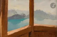Le Lac des Quatre-Cantons depuis Rigi-Kulm by Giuseppe De Nittis, Panneau, sold Mar 2023