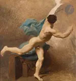 Académie d’homme nu by Joseph Blanc, Toile, sold Mar 2023