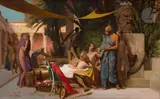 Socrate venant chercher Alcibiade chez Aspasie by Jean-Léon Gérôme, Toile d’origine, sold Mar 2023