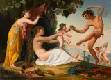 L’Éducation de Bacchus by Jean-Antoine-Raymond Balze, 1840, Toile, sold Mar 2023