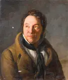 Portrait d’homme by Ary Scheffer, 1816, Toile d’origine, sold Mar 2023