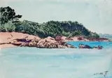 Porquerolles by Jean Francis Auburtin, 1898, Aquarelle et encre, sold Jun 2012