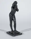 Nu debout, les mains jointes by Michel Averseng, Épreuve en bronze à patine brune foncé, sold Oct 2022