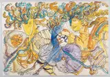 Figure mythologique by Lena Vandrey, 1977, Encre et aquarelle, sold Oct 2022