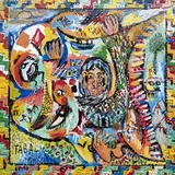 Sans titre by Mohamed Tabal, Technique mixte, acrylique et collage sur toile, sold Oct 2022