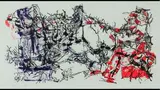 Sans titre. 1967 by Jean Paul Riopelle, Lithographie en deux couleurs (rouge et bleu), sold Nov 2020