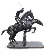 Les Jockeys by Isidore Bonheur, Bronze à patine brune, sold Dec 2013