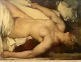 Nu allongé by Grigory Gluckmann, Toile, sold Dec 2013