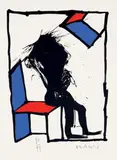 Les Ambassadeurs by Pierre Alechinsky, 1989, Lithographie sur papier, sold Dec 2013