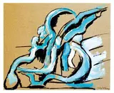 Sans titre, circa 1980 by Isabelle Waldberg, Gouache sur papier, sold Dec 2013