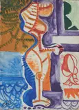 Nu cubiste debout by Javier Vilató y Ruiz, 1958, Huile et crayon sur toile, sold Dec 2013