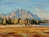 Cascade Mountain from Canmore by A. Y. Jackson, 1944, oil on board, sold Oct 2019