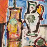 Nature morte by Jean Dallaire, 1958, gouache on card, sold Sep 2019