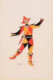 Soldat B by Alfred Pellan, 1968, mixed media on card, sold Sep 2019