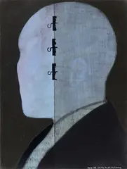 Ohne Titel by Max Neumann, 2008, Acryl und Vinyl auf Leinwand, sold Aug 2022