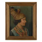 Portrait of a Woman in Eastern Costume by F. Sautner, Oil on canvas, sold Apr 2023